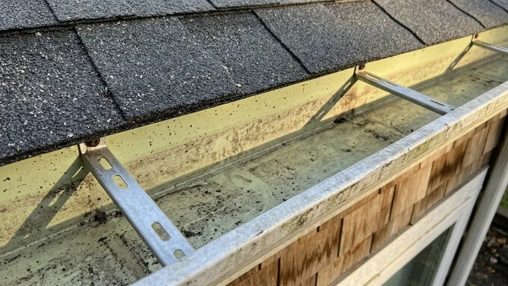 Gutter cleared and draining freely after gutter cleaning in Issaquah, WA