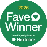 2026 Fave Winner, voted by neighbors on Nextdoor