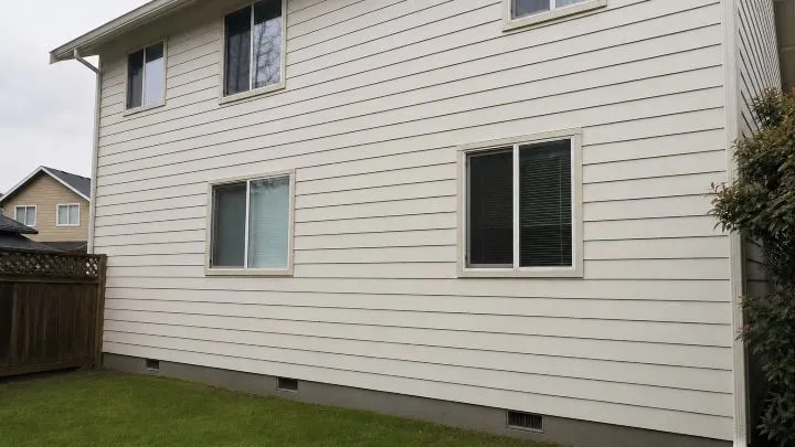 House siding restored to a bright, clean finish after soft washing in Kirkland, WA