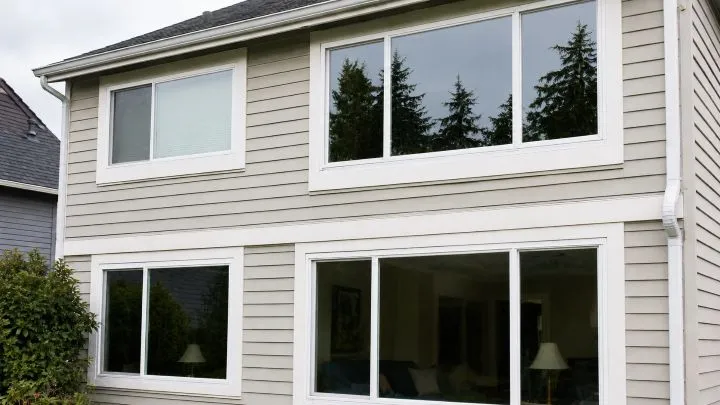 Exterior windows clean and streak-free after cleaning in Bellevue, WA