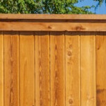 Natural unpainted cedar wood fence