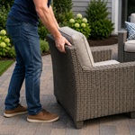 Patio furniture set to be moved before pressure washing