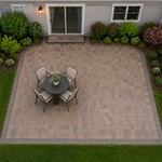 Medium backyard patio